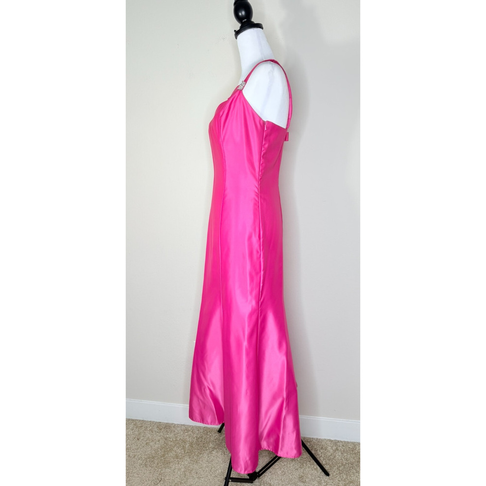 Jessica McClintock Gunne Sax Vintage Dress 9 Pink Satin Tulle Barbie Prom - Picture 5 of 15